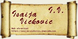 Isaija Vicković vizit kartica